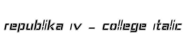 Republika IV - College Italic  font caratteri gratis