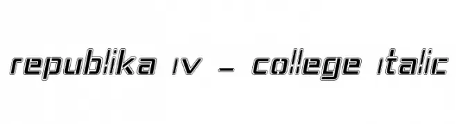 Republika IV - College Italic  免费字体下载