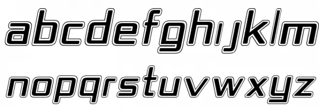 Republika IV - College Italic Schriftart Groß