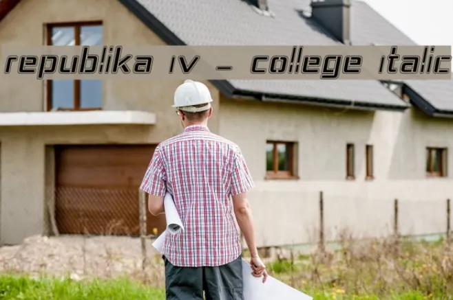 Republika IV - College Italic Example 1