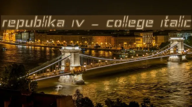 Republika IV - College Italic Example 2