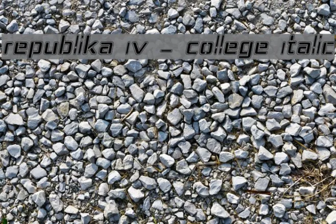 Republika IV - College Italic Example 3
