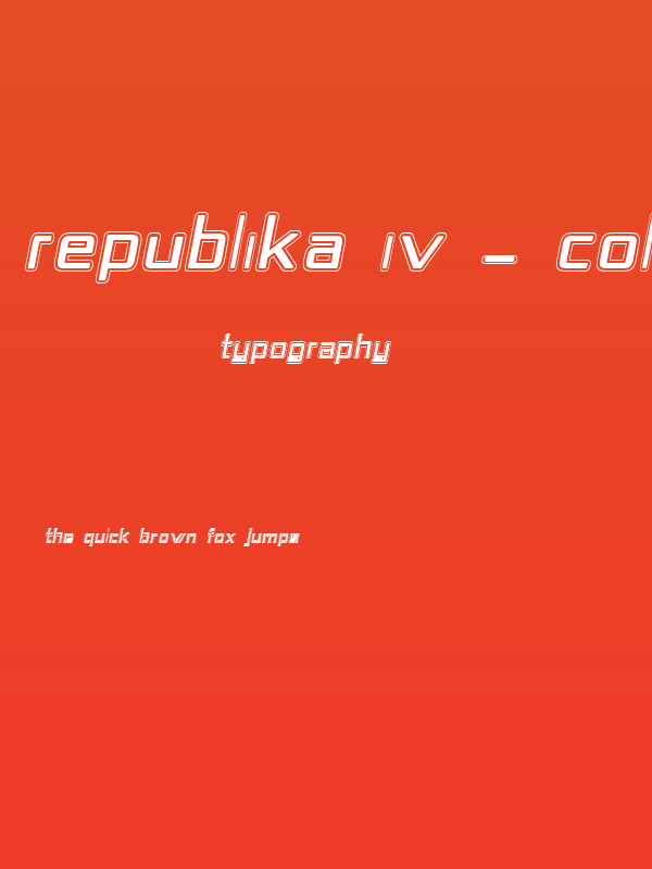Republika IV - College Italic Poster