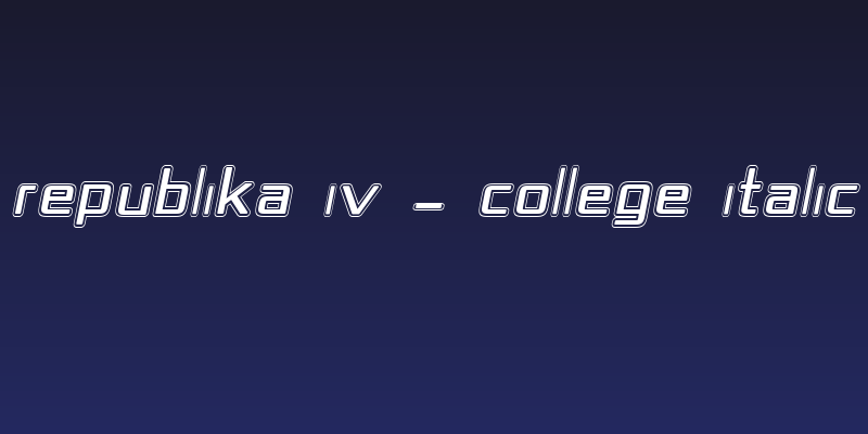 Republika IV - College Italic Social Header
