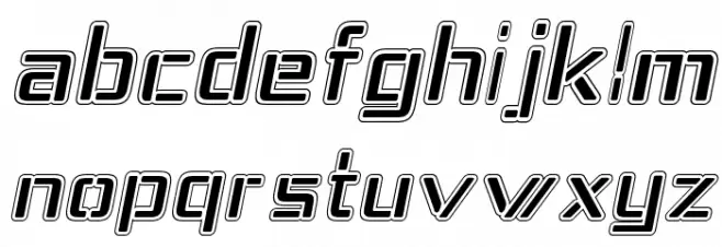 Republika IV - College Italic Schriftart Kleinbuchstaben