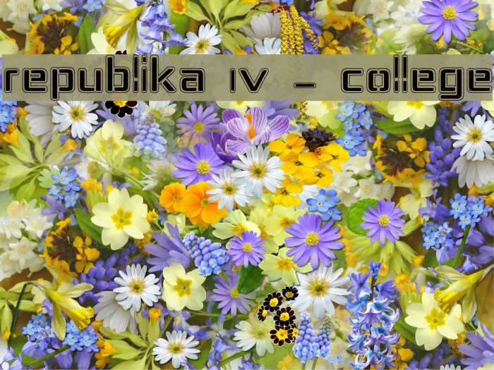 Republika IV - College Font examples
