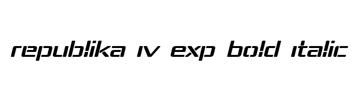 Republika IV Exp Bold Italic  les polices de caractères gratuit tlcharger