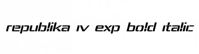 Republika IV Exp Bold Italic  Frei Schriftart Herunterladen