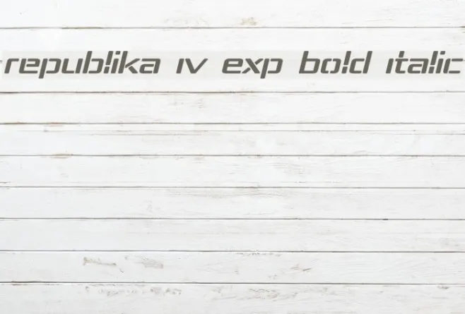 Republika IV Exp Bold Italic Example 1