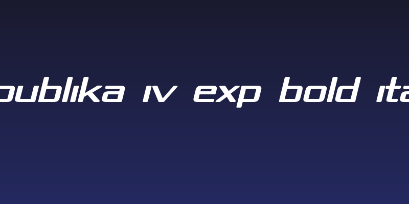 Republika IV Exp Bold Italic Social Header