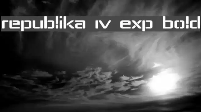 Republika IV Exp Bold Font examples