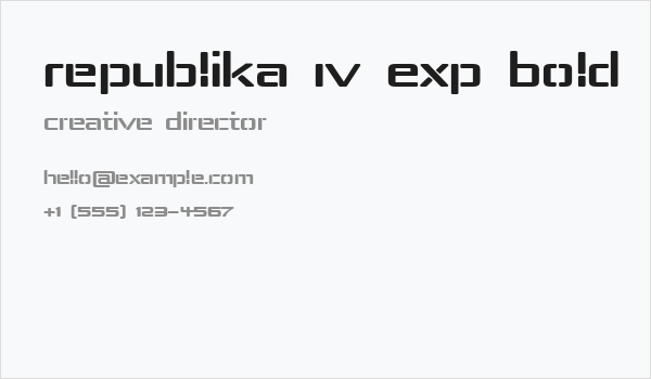 Republika IV Exp Bold Business Card