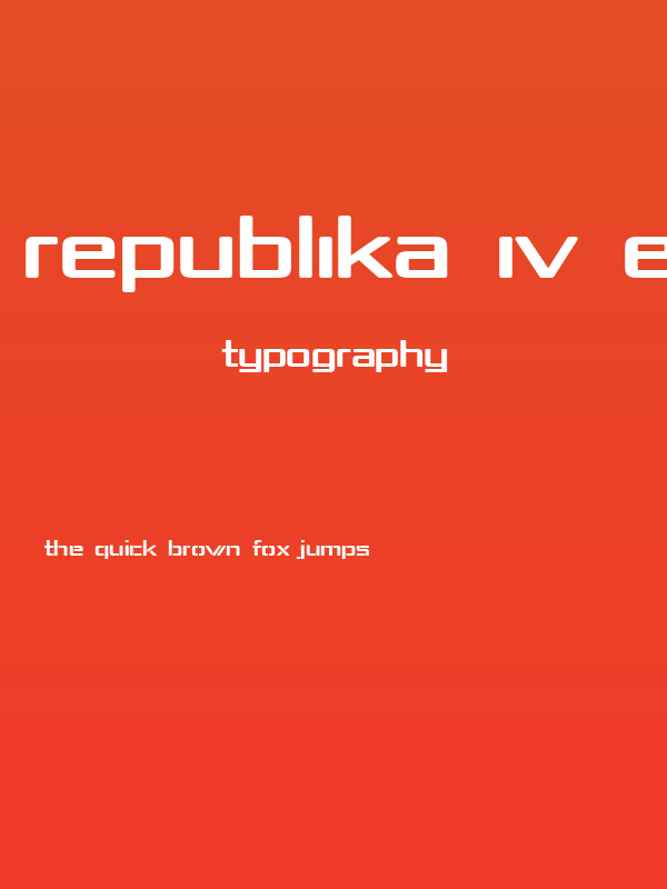 Republika IV Exp Bold Poster