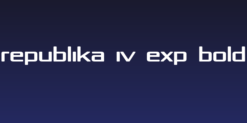 Republika IV Exp Bold Social Header