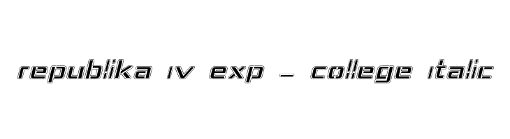 Republika IV Exp - College Italic Font