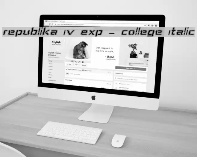 Republika IV Exp - College Italic Font examples