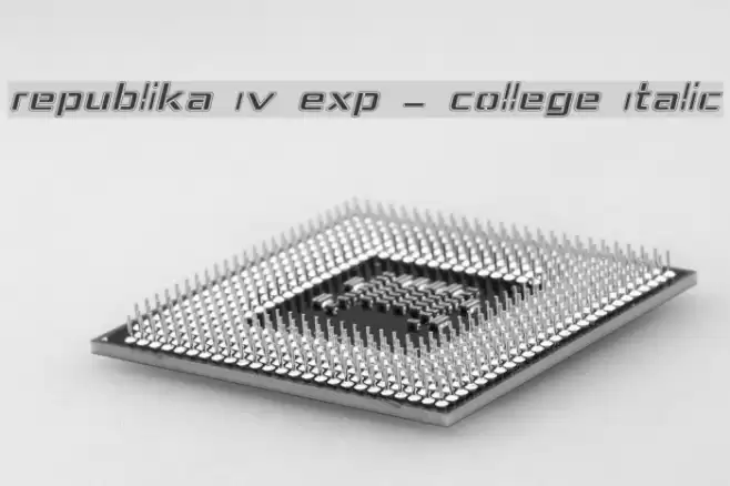 Republika IV Exp - College Italic Font examples