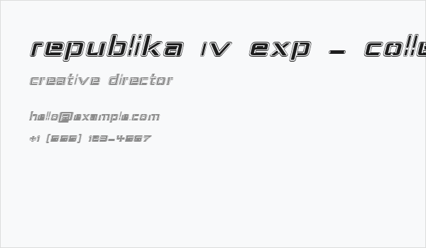 Republika IV Exp - College Italic Business Card