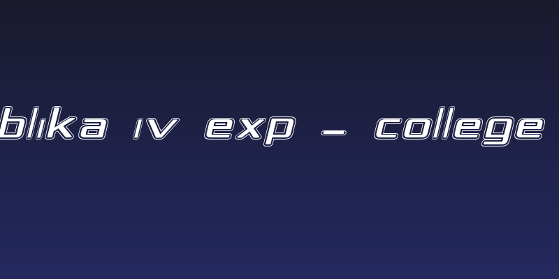 Republika IV Exp - College Italic Social Header