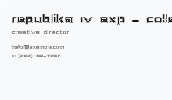 Republika IV Exp - College Business Card