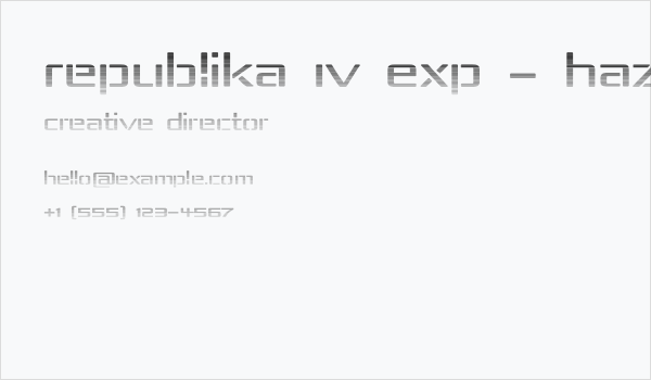 Republika IV Exp - Haze Business Card