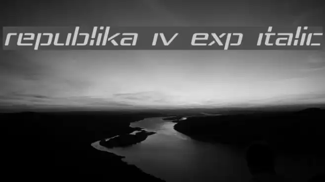 Republika IV Exp Italic Font examples