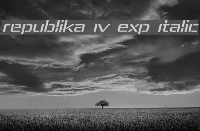 Republika IV Exp Italic Font examples