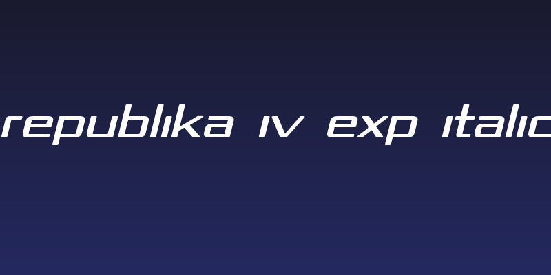 Republika IV Exp Italic Social Header
