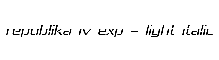 Republika IV Exp - Light Italic  नि: शुल्क फ़ॉन्ट्स डाउनलोड