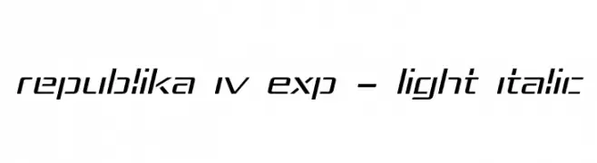 Republika IV Exp - Light Italic  baixar fontes gratis