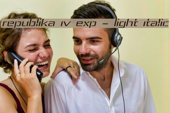 Republika IV Exp - Light Italic Example 2