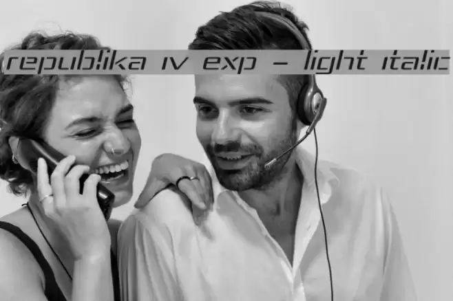 Republika IV Exp - Light Italic Font examples