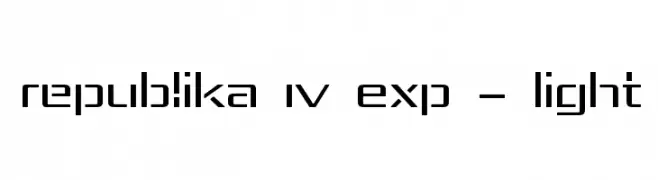 Republika IV Exp - Light  baixar fontes gratis