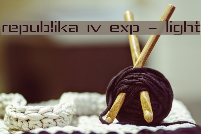 Republika IV Exp - Light Font examples