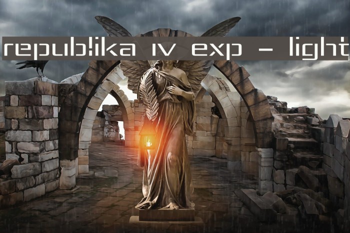 Republika IV Exp - Light Font examples