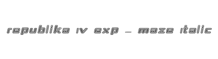 Republika IV Exp - Maze Italic  لخطوط تنزيل