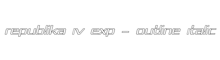 Republika IV Exp - Outline Italic  フリーフォントのダウンロード