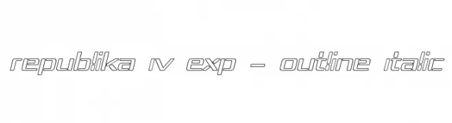 Republika IV Exp - Outline Italic  les polices de caractères gratuit tlcharger