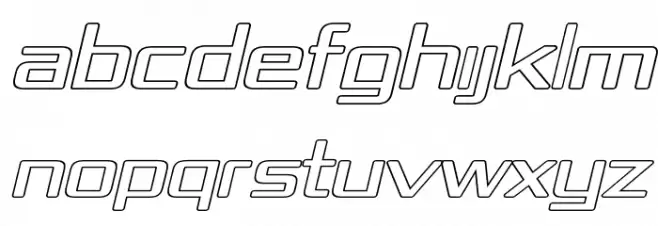 Republika IV Exp - Outline Italic Polices MAJUSCULES