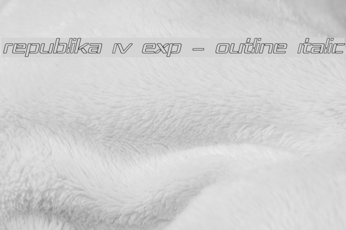 Republika IV Exp - Outline Italic Example 2