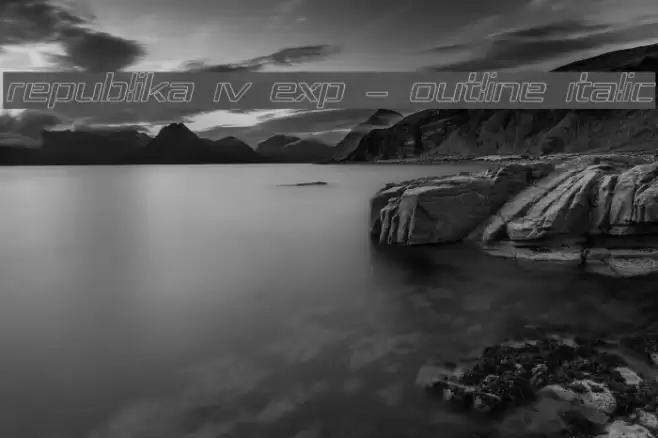 Republika IV Exp - Outline Italic Font examples