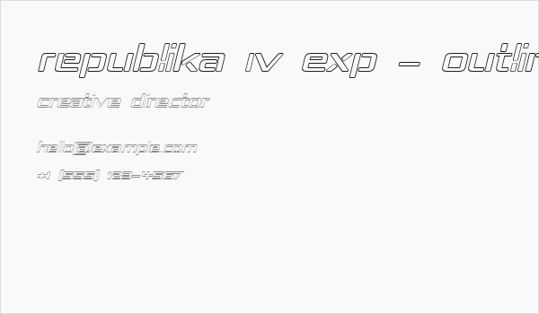 Republika IV Exp - Outline Italic Business Card