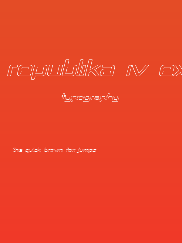 Republika IV Exp - Outline Italic Poster