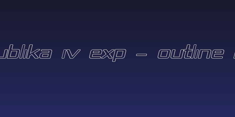 Republika IV Exp - Outline Italic Social Header