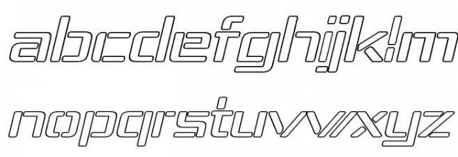 Republika IV Exp - Outline Italic خط أحرف صغيرة