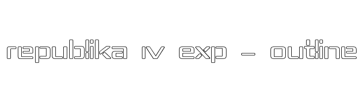 Republika IV Exp - Outline  Frei Schriftart Herunterladen