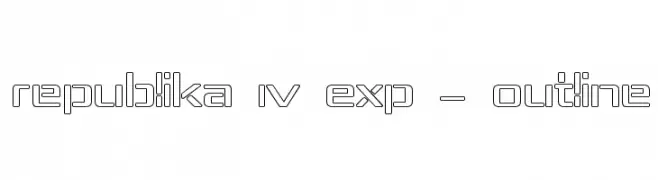 Republika IV Exp - Outline  les polices de caractères gratuit tlcharger