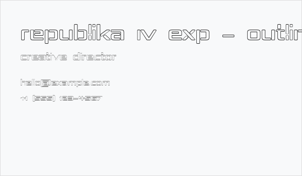 Republika IV Exp - Outline Business Card