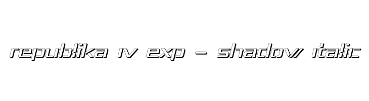 Republika IV Exp - Shadow Italic  Fuentes Gratis Descargar