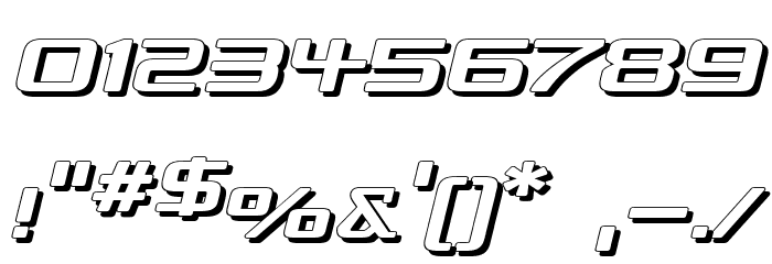 Republika IV Exp - Shadow Italic Font OTHER CHARS